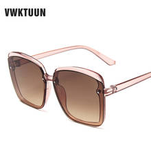 VWKTUUN-gafas de sol cuadradas para mujer, anteojos de sol femeninos de gran tamaño con protección UV400, Color caramelo, para conducir, 2019 2024 - compra barato