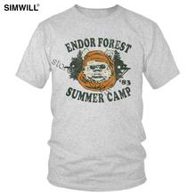 Vintage Ewok Summer Camp T Shirt Unique Endor Forest Graphic Tee Retro Short Sleeves Cotton Print T-Shirts Fashion Tops Clothing 2024 - buy cheap