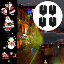 LED negro Xmas proyector luces paisaje lámpara hogar linterna móvil escenario luz Navidad decoración cumpleaños RGBW 4 patrón 2024 - compra barato