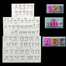 3pcs/Set Gothic Alphabet And Numbers Fondant Cake Mold Chocolate Mold for the Kitchen Decorating Tools 2024 - buy cheap