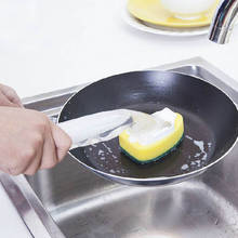 Cepillo automático para lavar platos con líquido, mango largo, 1 Juego de cepillos para olla, cepillo portátil antiadherente para limpieza de aceite 2024 - compra barato