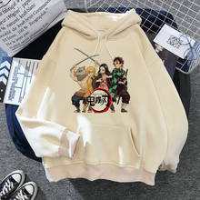 Sudadera con capucha de Tanjiro Nezuko de Demon Slayer para Mujer, ropa de calle estilo coreano Kpop, de los 90 2024 - compra barato