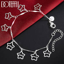 DOTEFFIL 925 Sterling Silver Star Pendant Bracelet For Women Fashion Wedding Engagement Party Charm Jewelry 2024 - buy cheap