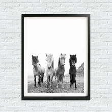 Scandinavian Woodland Animal Horses Art Canvas Painting Iceland Wild Horses Wall Art Pictures for Home Decor (No Frame) 2024 - buy cheap