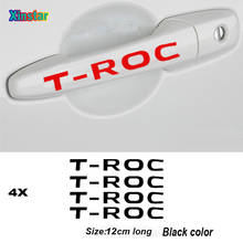 Etiqueta engomada de la manija de la puerta del coche, para VW Volkswagen TROC T-ROC, 4 unids/lote 2024 - compra barato