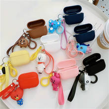 Cover for Airpods Pro 2 1 Cute Anime 3D Girls Airpods2 Earphone Accessories Protector with Keychain for Airpods Pro 2 1 Cases 2024 - buy cheap