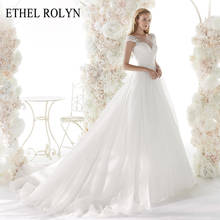 ETHEL ROLYN Sexy V-neck Short Vintage Wedding Dress 2022 Beading Appliques Bride Dresses A-Line Wedding Gowns Vestido De Noiva 2024 - buy cheap