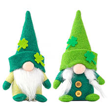 St Patricks Day Faceless Gnome Doll 2021 St Patrick Day Decoration Irish Leprechaun Green Shamrocks Elf Plush Toy Doll Gift 2024 - buy cheap