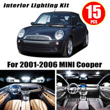 15x free shipping Error Free Car LED Interior Light Kit Auto Led Bulbs For 2001-2006 MINI Cooper r50 r53 S/JCW accessories 2024 - buy cheap