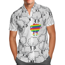 Rainbow Sheep 3D Beach Hawaiian 2021 Summer Anime Shirt Short Sleeve Shirt Streetwear Oversized 5XL Camisa Social Chemise Homme 2024 - buy cheap