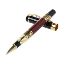 Luxury Metal Ballpoint Pen Imitation Wood Emboss Sculpture Pattern Roller Pen Office School Stationery 0.5mm 2024 - buy cheap