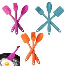 3PCS Silicone Spatula Spoon Brush Set Cooking Utensil Tool Kit Heat Resistant-35 Random color 2024 - buy cheap