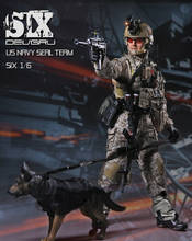 Juego completo militar PH US Navy Seal Team 6 1/6 soldados, pistolas dobles K9 con perros, juguete en Stock 2024 - compra barato