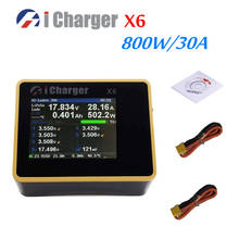 iCharger X6 800W 30A Smart Battery Balance Charger Discharger For 6s Lipo Lilo LiFe LiHv LTO NiZn Pb Battery 2024 - buy cheap