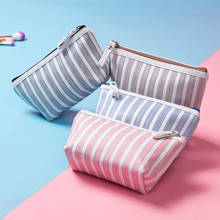 New Arrival Makeup Pouch Travel Striped Printed Cosmetic Bag Toiletry Organizer Purse 2024 - buy cheap