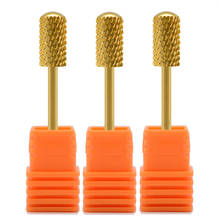 MAOHANG 10pcs/Lot Large Barrel Smooth Top Extra Coarse Medium Fine Gold Nail Art Salon Electric File Carbide Drill Bit 2024 - buy cheap