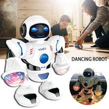 Новейшая Высококачественная интеллектуальная игрушка-робот со светодиодсветильник кой, музыка, электрическая танцевальная игрушка-робот для детей 2024 - купить недорого