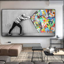 Graffiti Art Wall Pictures for Living Room Banksy Scenes Street Canvas Paintings Wall Art Posters Prints Home Cuadros Decor 2024 - buy cheap