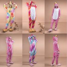 Unicórnio pijamas unicornio adulto macacão feminino pijamas macacão para adultos inverno pijamas de animales 2024 - compre barato