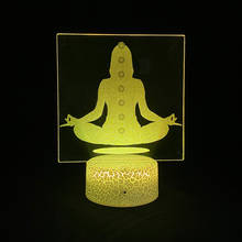 Newest 3d Picture Lamp Yoga Meditation Zen for Bedroom Decoration Color Changing App Control Unique Gift for Religion Sportsman 2024 - buy cheap