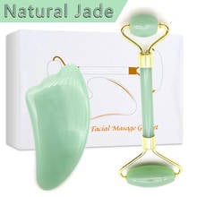 Facial Massage Roller Double Heads Jade Stone Gua Sha Tools face Lift Body Relaxation Slimming Beauty Health Skin Care set 2024 - buy cheap