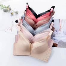 BORRUICE-Sujetador sin costuras de colores caramelo para mujer, lencería Sexy de realce, sujetadores sin aros, ropa interior de tirantes anchos, ropa interior de Fitness 2024 - compra barato