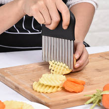 Potato French Fry Cutter Stainless Steel Kitchen Accessories Wave Knife Chopper Serrated Blade Carrot Slicer L*5 2024 - buy cheap