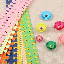Papel para arte artesanal colorido flores, tira de papel em formato de flor em rolo de 5 cores (5 pares/10 peças) material de origami de estudante 2024 - compre barato