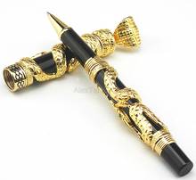 Jinhao Изысканная шариковая ручка со змеиным рисунком Золотая Кобра 3d-узор рельефная текстура технология отличная шариковая ручка поставки 2024 - купить недорого