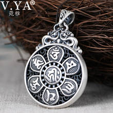 V.YA 990 Pure Silver Vintage Six-character Mantra Necklace Pendant Women's Auspicious Pisces Koi Pendant Fine Jewelry Gifts 2024 - buy cheap