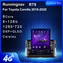 Автомобильная Мультимедийная система, автомагнитола под управлением Android 9,7, с экраном 10,1 дюйма, с видеоплеером, GPS Навигатором, без dvd, для Toyota Corolla 2018, 2019, 2020 2024 - купить недорого