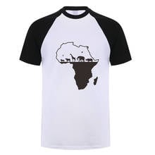 Funny Cool Africa T Shirts Men Summer Cotton Harajuku Short Sleeve O Neck Streetwear Africa Map T-shirt TM-034 2024 - buy cheap