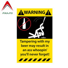 Aliauto Warning Car Sticker Tampering Withe My Cello Accessories PVC Decal for Subaru Golf 4 Mini Cooper Kia Rio,16cm*11cm 2024 - buy cheap