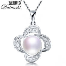 High Quality Genuine Freshwater Cultured Pearl Pendant Necklace Women 925 Sterling Silver Zircon Cross Pendant (No Chain) 2024 - buy cheap