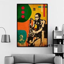Póster musical de Fela Kuti Afrobeat, cartel de música de Rap de Hip Hop, cartel de estrellas, arte de pared, pintura para habitación, decoración del hogar, impresión en lienzo 2024 - compra barato