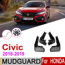 Автомобильный брызговик для Honda Civic 10th Gen FC FC1 FC2 FC5 2019-2016 Fender Брызговики, защита от грязи, брызговик клапаном аксессуары 2024 - купить недорого