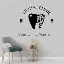 Dentist Smile Wall Art Stickers Removable Personalized Clinic Name Wall Decal Dental Care Decals Custom Mural Wallpaper WL786 2024 - buy cheap