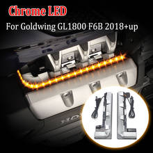 Gold Wing 1800-Paneles de iluminación LED para motor de motocicleta, accesorio cromado para Honda Goldwing GL1800, GL 1800, F6B 2018, 2019, 2020, 2021 2024 - compra barato