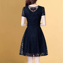 2021 vestido de verão das mulheres do vintage laço floral impressão magro femme vestidos plus size vestido de festa 4630 2024 - compre barato