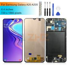 For Samsung galaxy A20 lcd Digitizer Touch Screen Digitizer Assembly For Samsung A20 lcd A205/DS A205F A205FD A205U 2024 - buy cheap