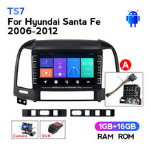 IPS Screen HD1280*720 Android IPS DSP Car Radio Multimedia Player For Hyundai Santa Fe 2 2006-2012 Navigation 2 din no dvd BT 2024 - buy cheap