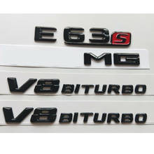 Gloss Black 3D Letters E63s for AMG V8 BITURBO Emblems for Mercedes W212 W213 2024 - buy cheap