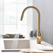 Faucet Invisible Pull Out Sprayer Head Single Hole Single Handle Hot And Cold Solid Brass Kitchen Sink Mixer Tap 2024 - buy cheap