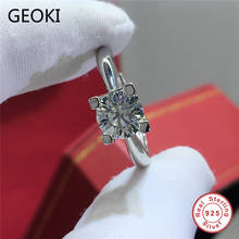 Geoki Solid 925 Sterling Silver Passed Diamond Test Perfect Cut 1 Ct D Color VVS1 Moissanite Cow Head Pendant Necklace for Women 2024 - buy cheap