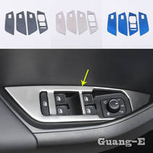 Car Door Inner Window Glass Stainless Steel Stick Switch Button Trim Frame For Skoda Kodiaq 2017 2018 2019 2020 2024 - buy cheap