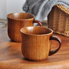 Tazas de madera Natural para café, té, cerveza, zumo, leche, agua, taza hecha a mano para beber agua, taza para cerveza en restaurante de casa 2024 - compra barato