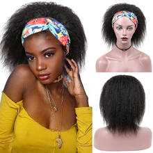 Short Kinky Straight Headband Wig For Black Women Brazilian Hair Wigs Yaki Straight Head Band Wigs Human Hair Wigs 8Inch 10Inch 2024 - buy cheap