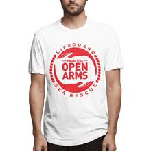 Proactiva-Camiseta clásica de Brazos Abiertos para hombre, camisa divertida de manga corta con cuello redondo, ropa de algodón de verano 2024 - compra barato
