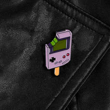 Purple Game machine ice cream enamel pins brooches Cartoon ice cream Lapel pin badges Clothes backpack bags Lovely jewelry gifts 2024 - buy cheap