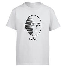 One Punch Man Saitama T Shirt Men OK Japanese Anime Tshirt Cartoon Tshirts 2019 Summer Tops Cotton Short Sleeve Funny T-Shirt 2024 - buy cheap